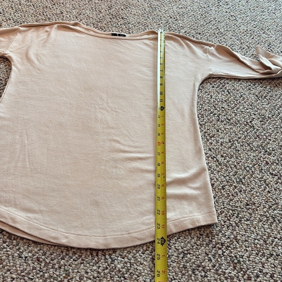 Cynthia Rowley Pale Peach Boat Neck 3/4 Length Sleeve Top. Small - Picture 8 of 10